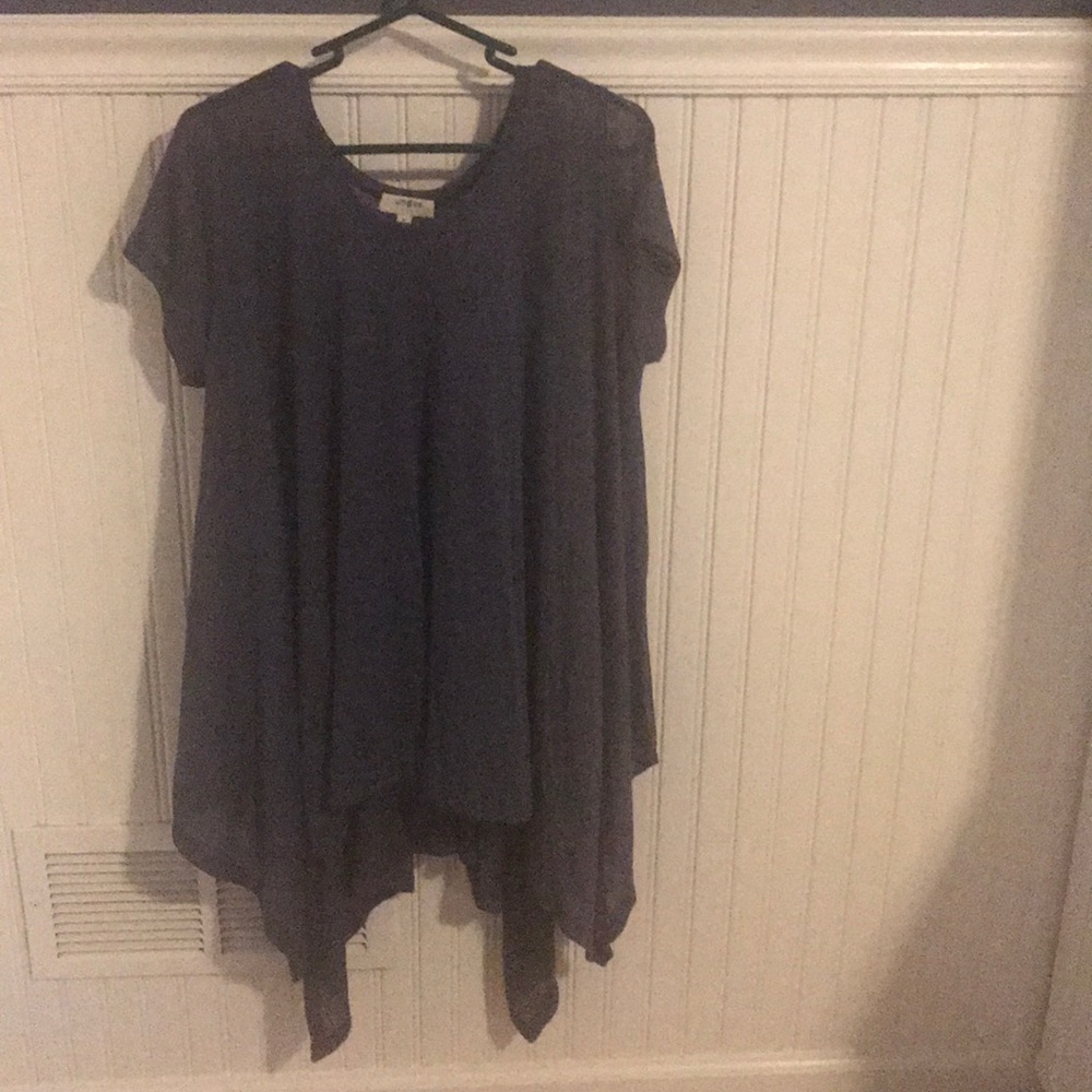 Hi-low Dark purple tunic